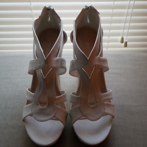 White Sandal Wedges NWOB